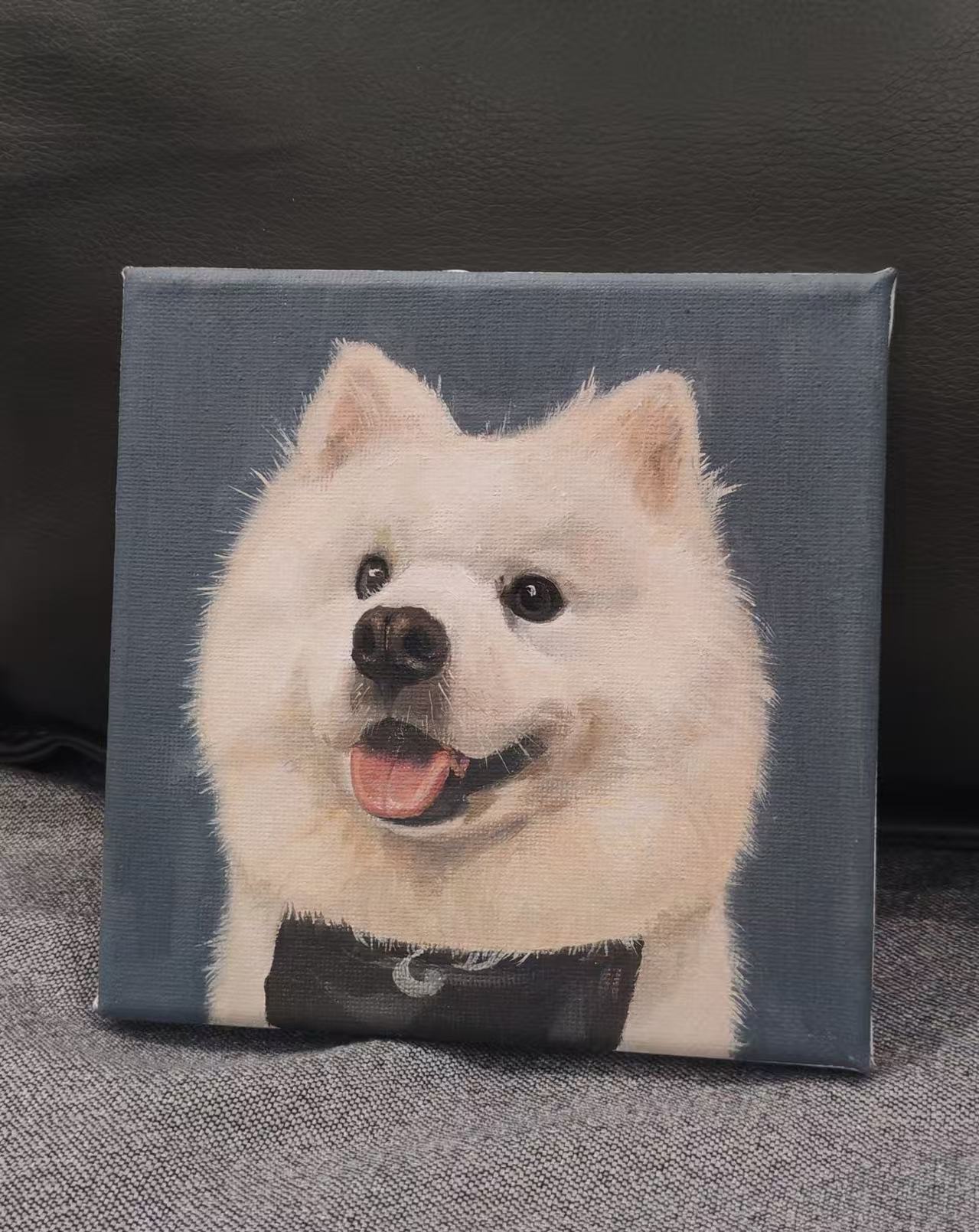 Hand-Drawn Personalized Pet Acrylic Paint Portrait - Treasure Your Pet's Memory on Canvas