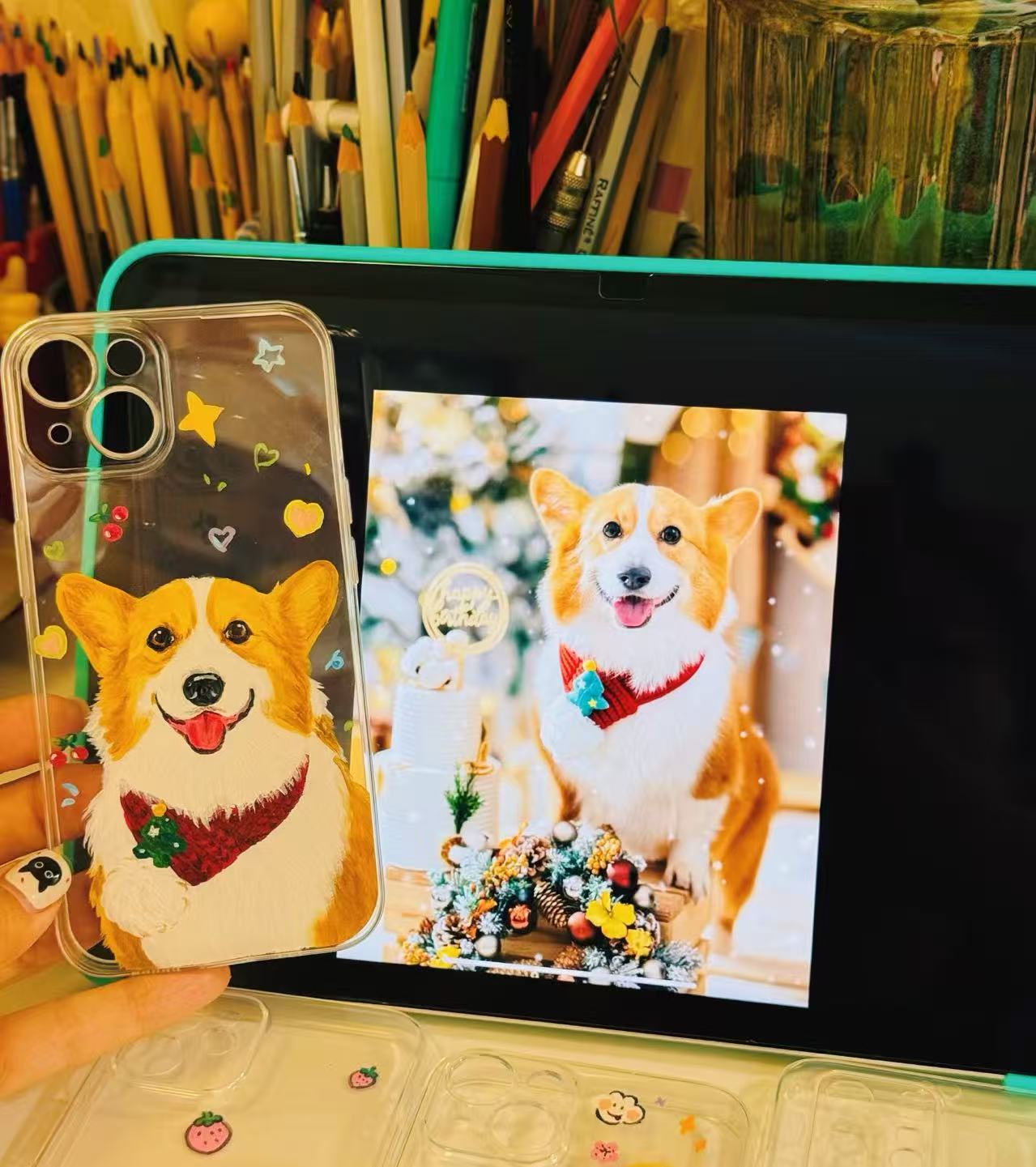 Personalized Furry Friend Phone Case - Hand-Painted Pet Art