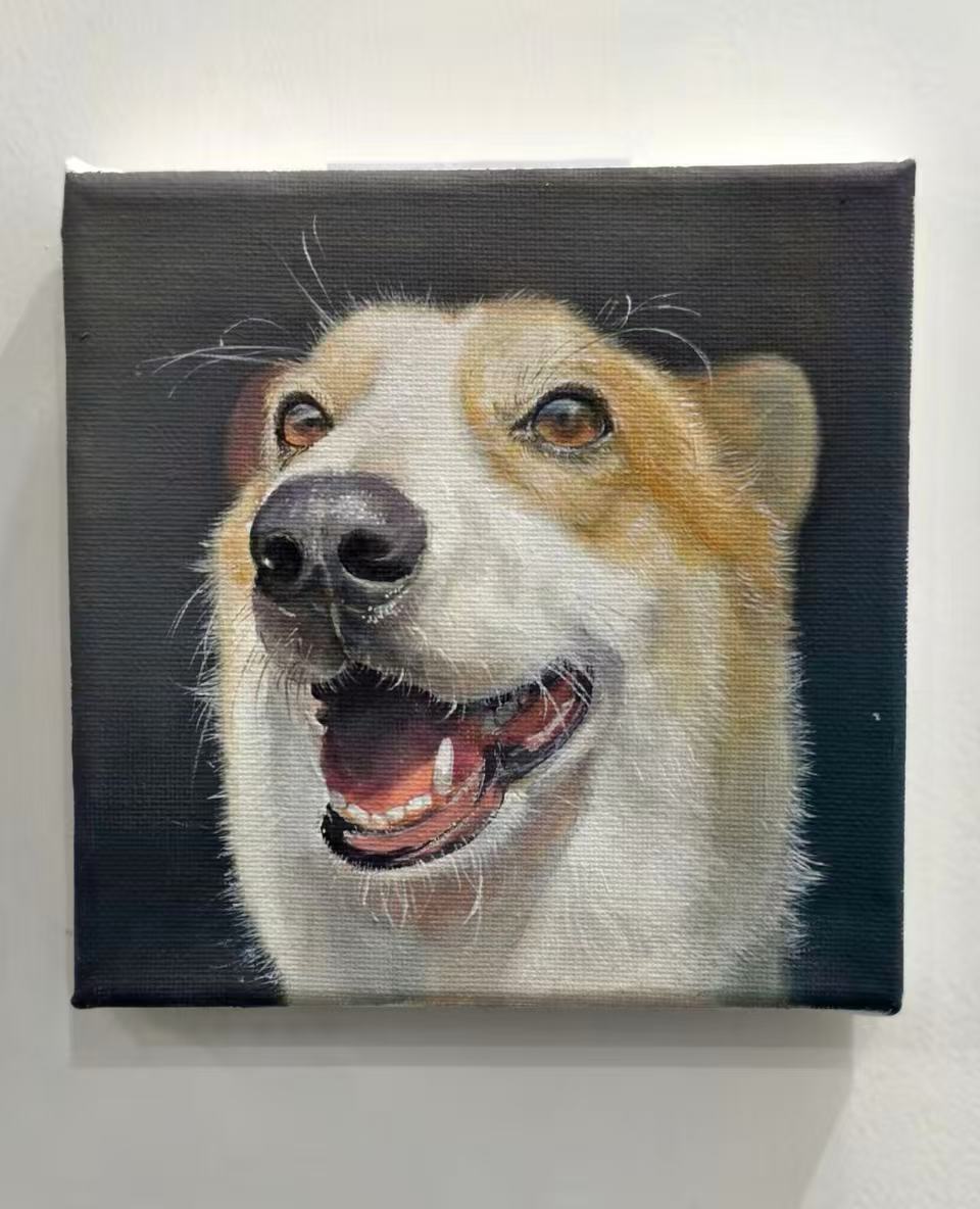 Hand-Drawn Personalized Pet Acrylic Paint Portrait - Treasure Your Pet's Memory on Canvas