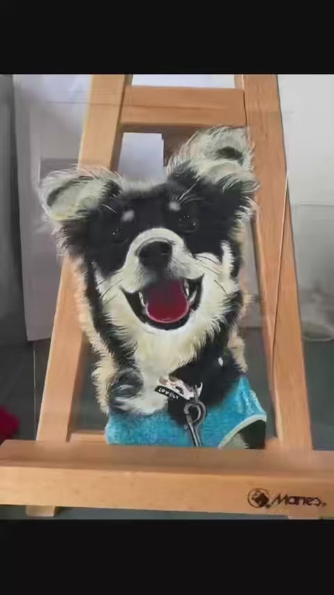 Personalized Pet Lover Gift - Hand-Drawn Acrylic Portrait on Clear Panel